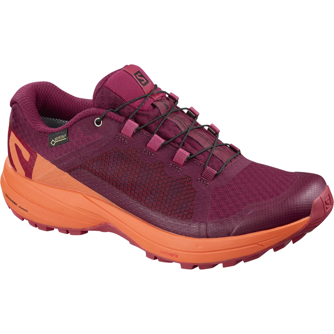 Chaussures De Trail Running Salomon Femme Rouge Foncé / Orange - Salomon XA ELEVATE GTX® W - France